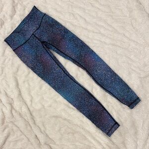 Lululemon Size 4 Galaxy Print Leggings Blue Purple Athletic Yoga Pants